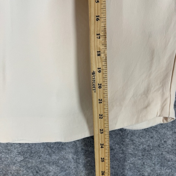 COS Cream Minimalist Quiet Luxury Blouse Size S Cap Sleeve Back Zip Modern Top - Picture 7 of 14